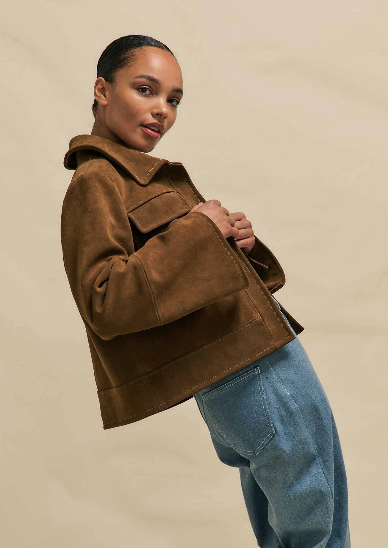 SUEDE MORRISSEY JACKET