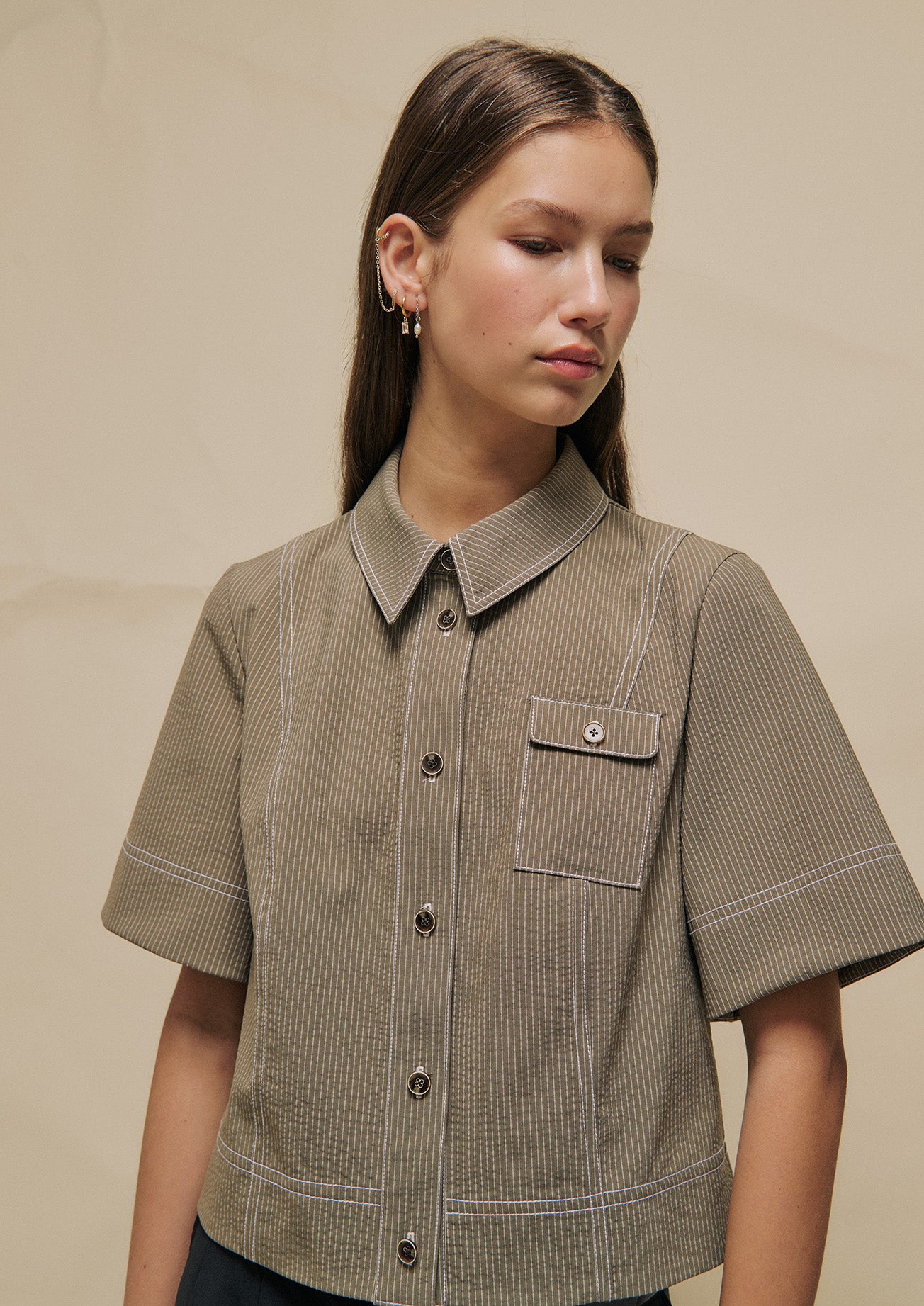 PRE ORDER: BEA CROPPED SHIRT