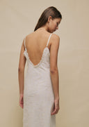 EMBROIDERED ANA SLIP DRESS