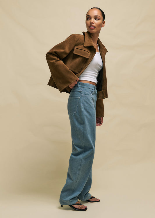 SUEDE MORRISSEY JACKET